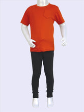 Load image into Gallery viewer, Cottonworld Boy's Tshirts Boy's Cotton Elastane Orange Regular Fit Tshirt