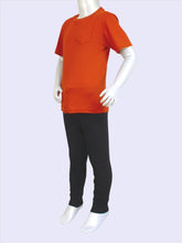 Load image into Gallery viewer, Cottonworld Boy's Tshirts Boy's Cotton Elastane Orange Regular Fit Tshirt