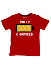 Load image into Gallery viewer, Cottonworld Boy&#39;s Tshirts Boy&#39;s Cotton Elastane Red Regular Fit Tshirt