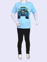 Load image into Gallery viewer, Cottonworld Boy&#39;s Tshirts Boy&#39;s Cotton Elastane Sky Regular Fit Tshirt